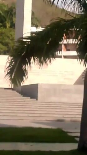 Marble monument with equestrian sculpture documented in Caracas