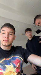 Students film selfies, socialize in Zlatograd classroom Monday morning