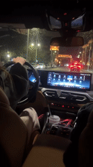 Night driving captured on dashboard cam in Yerevan