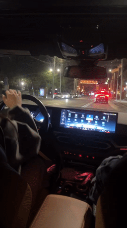 Night driving captured on dashboard cam in Yerevan