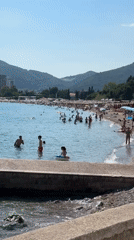 Busy summer day at Budva beaches draws crowds