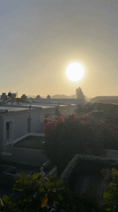 Morning sun observed over Cape Town residential area