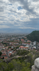 Panoramic daytime view captured of Plovdiv from elevated position