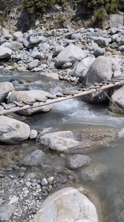 Morning landscape documentation captured around Solang valley rivers and roads
