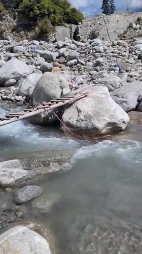 Morning landscape documentation captured around Solang valley rivers and roads