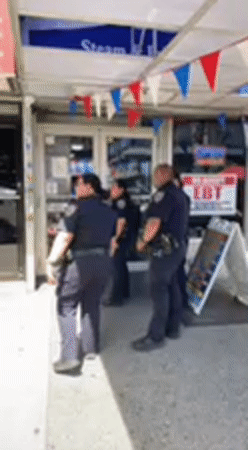 Routine NYPD presence observed on busy NYC street corner