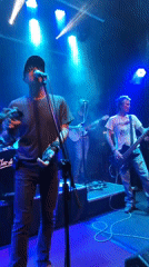 Live band performs early morning concert in Barranco, Peru