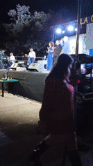 Live outdoor concert night in Bitonto, Italy