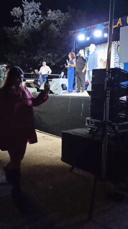 Live outdoor concert night in Bitonto, Italy