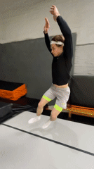 Young athlete practices gymnastics at Krasnoyarsk training facility