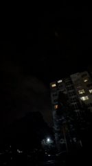 Nighttime apartment building scene captured in Varna, Bulgaria