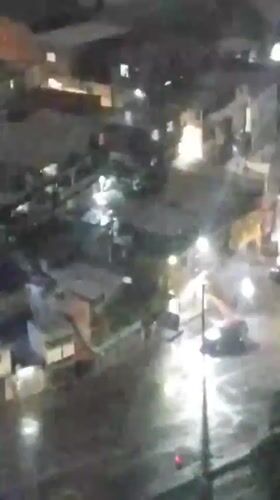 Heavy rain documented across Caracas during early morning hours