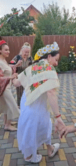 Traditional folk dance gathering in Znamenskiy courtyard