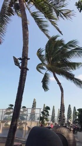 Lazy beach morning at a Denpasar resort, Bali