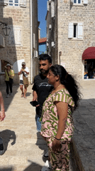Tourists enjoy sunny day in Budva's historic old town