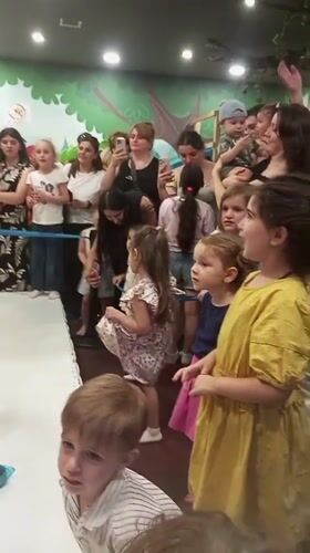 Kids' party in Tbilisi features giraffe costumes and live hosting
