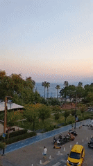 Konyaaltı beachfront promenade at sunset, multiple angles