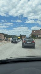 Traffic delays hit Montenegro village during road construction work