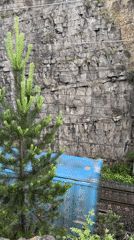 Train spotting and nature exploration in mountainous canyon setting