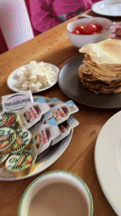 Milan breakfast spread documented during social media challenge