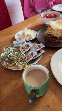 Milan breakfast spread documented during social media challenge