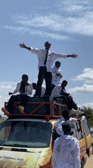Nigerian university graduates celebrate with street procession in Durimi