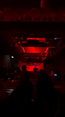 Evening scenes captured inside red-lit Dubai nightclub