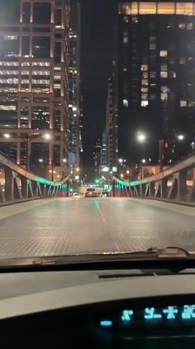 Chicago bridge traffic and Harry Caray's restaurant documented overnight