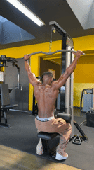 Man exercises at Paris gym during morning workout session