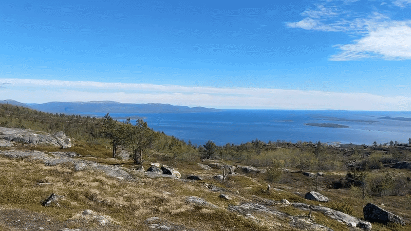 Spring landscape documented in Kandalaksha showing lingering snow patches