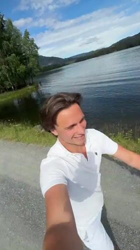 Golf round on a scenic Norwegian lakeside course