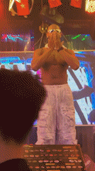 Shirtless man spotted at Thủ Đức nightlife venue