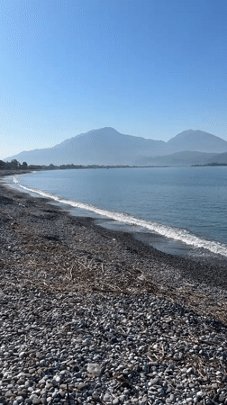 Peaceful morning scene documented at Fethiye beach, Turkey