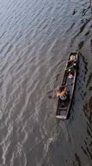 Traditional boat activity captured on Indonesian waters near Lhokseumawe
