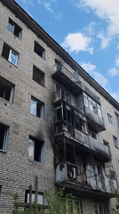Fire damages apartment building in Zelenograd, Russia