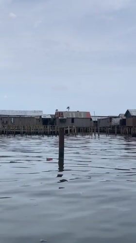 Boat journey documented across Lekki waters under cloudy skies