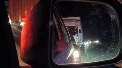 Heavy traffic congestion clogs Keudetanjong road during evening hours