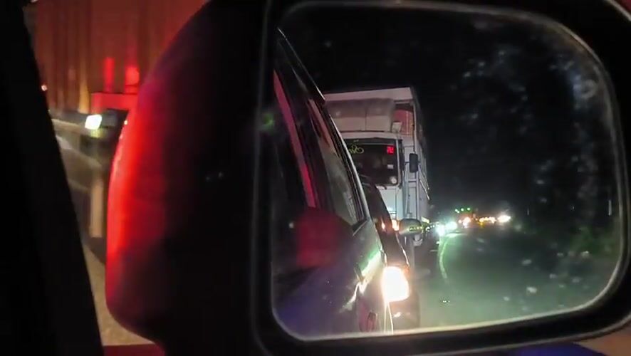Heavy traffic congestion clogs Keudetanjong road during evening hours