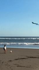 Morning beach activities captured in Kediri, Indonesia