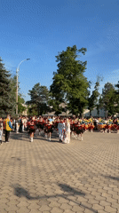 Costumed youth groups perform in Cahul square