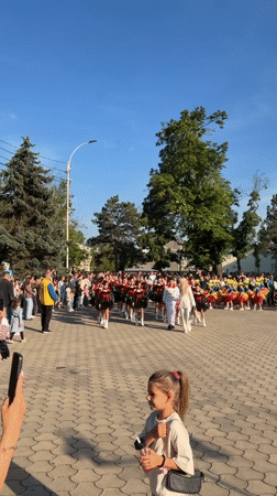 Costumed youth groups perform in Cahul square