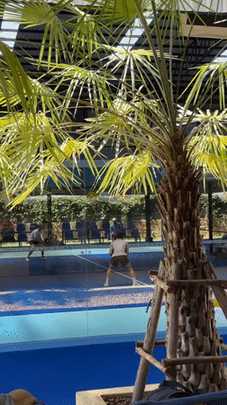 Padel morning at a tropical court facility in Ko Samui