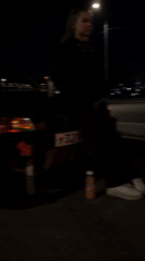 Modified cars spotted at night in Khimki, Russia