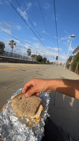 Early morning breakfast at Spanish train station captured