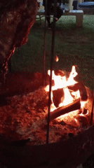 Open-fire cooking observed in Santiago, Chile