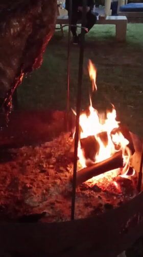 Open-fire cooking observed in Santiago, Chile
