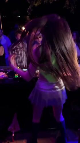 Outdoor night party with female DJ draws crowd in Thailand