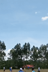 Soccer match played on dirt field in Lugari, Kenya