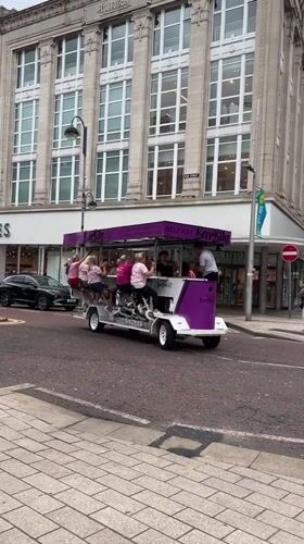 Beer Bike and ambulance spotted on Belfast city streets