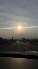 Road trip and restaurant dining experience captured over evening